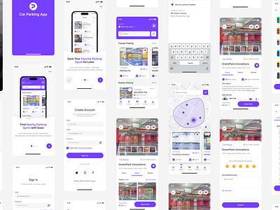 Car Parking App UI Kit | Parking App UI Kit | Figma UI android app design app designer app developer app ui car parking app design figma hihre ui ux designer insightlancer ios parking parking app parking app ui ui ui design uiux user interface ux ux design