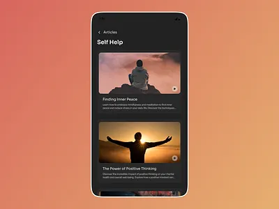 Article List Mobile UI Design | Reading App UI Design | Card UI article list ui design blog ui design card mobile ui design card ui design categories ui design category list ui design clean ui clean ui design dark color palletes dark theme ui design dark ui design list ui design mobile app design news app ui design podcast app ui design reading app ui design ui