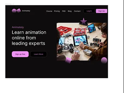 Animation 3d graphic design ui