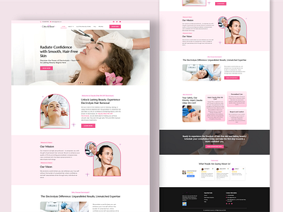 Electrolysis Hair Removal Website Design & Development elementor grooming hair removal landing page modern interface responsive design ui user experience website design wordpress