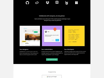 Figma Homepage graphic design ui