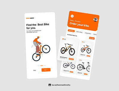 DodoBikes UI Design branding figma product design typography ui uiux