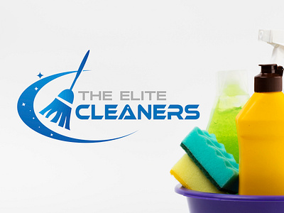 The Elite Cleaners Logo | Cleaning Logo | DesignoFly blue and white brand branding broom logo cleaning blue cleaning blue logo cleaning brand cleaning broom cleaning brooms logo cleaning business cleaning logo elite cleaner elite cleaners elite cleaning grey logo design spark logo sparkle logo the elite cleaners branding the elite cleaners logo