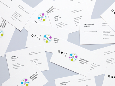 QBI / UCSF - Branding biotech branding cellular logo medical qbi research stationery typography ucsf visual design