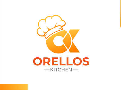 Orellos Kitchen Logo | Chef Logo | Kitchen Logo | DesignoFly brand identity branding bright logo chef chef logo chef service logo designofly food logo food service graphic design kitchen logo kitchen service logo modern logo ok ok chef ok chef logo orellos orellos kitchen restaurant logo