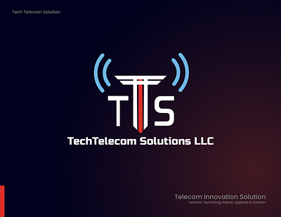 Tech Telecom Solution LLC | TTS Tower Logo design | DesignoFly brand identity branding bright logo design designofly graphic design illustration logo modern logo radio tower logo t tower logo tech telecom logo tech telecom solution llc tower logo tts tts logo tts tower ui