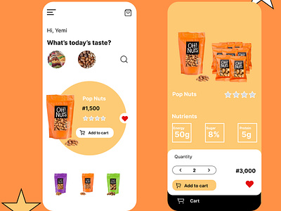 A shopping platform for nut lovers design graphic design prototyping ui wireframe
