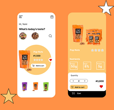 A shopping platform for nut lovers design graphic design prototyping ui wireframe