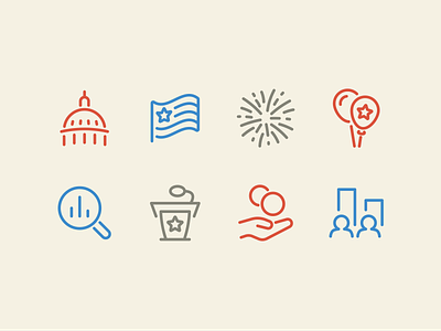 Pixi Line Icons — Politics design icon icon set icons illustration line outline pixi political politics stroke ui vector