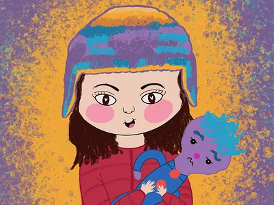 Lily and Dash from Netflix series childrens illustration christmas digital art drawing illustration procreate