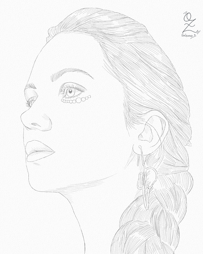 Side Face Sketch 5 by Oz Galeano art arte arte ozgaleano boceto design dibujo digitalart drawing face illustration lineart mexico ozgaleano pencil portrait retrato sketch ui