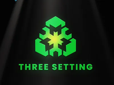 Three Setting Logo branding illustration logo