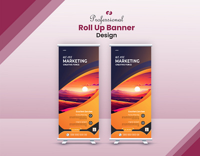 Professional Roll Up Banner Design 3d australia banner branding canada design graphic design logo poster print roll up roll up design social media post ui uk usa