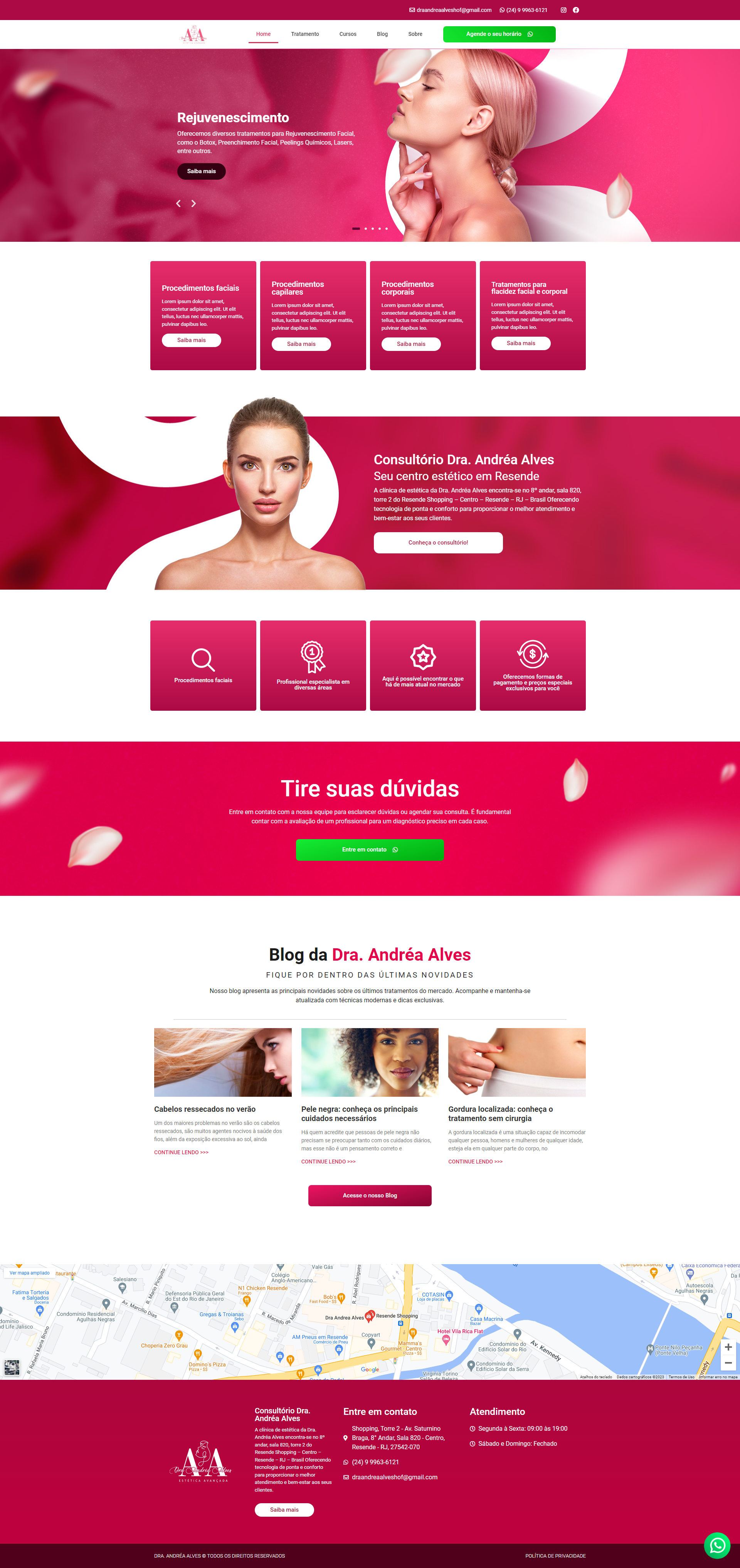 Website - Beauty Esthetics beauty elementor estética figma landing page photoshop site uiux web design website woman wordpress