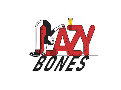 Lazy Bones beer cartoon character design illustration lazy lazybone lazybones print vector vector art vector illustration