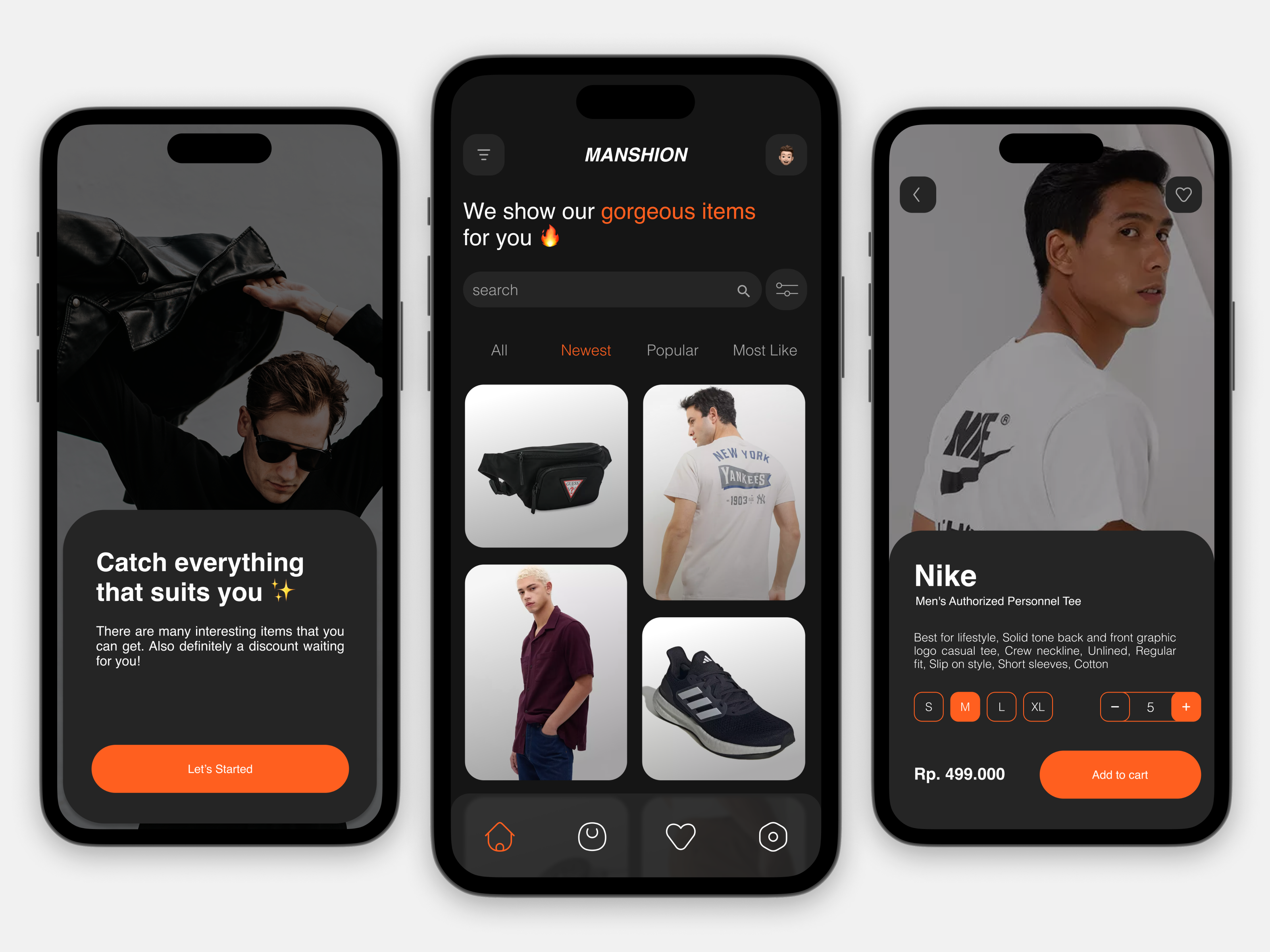 Manshion (Man Fashion) App aplication app branding e commerce fashion man men outfit ui