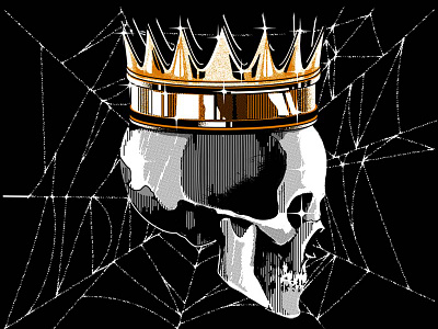 腐った aesthetic book cartoon character cover crown design gold graphic design illustration music skull spider vector vinyl web