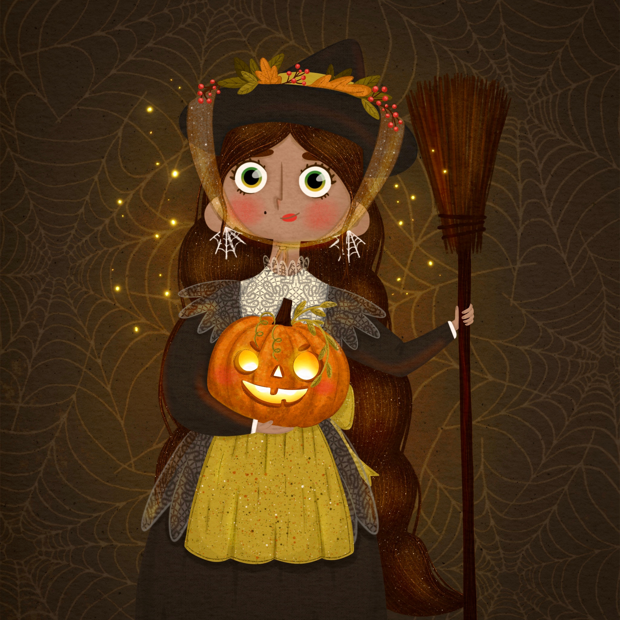 "The Earth Witch" Illustration book cover book illustration book illustrator character design children children book children book illustration children book illustrator children illustrator design digital art digital illustration halloween halloween illustration illustration kidlit kidlit illustration kidlit illustrator witch illustration