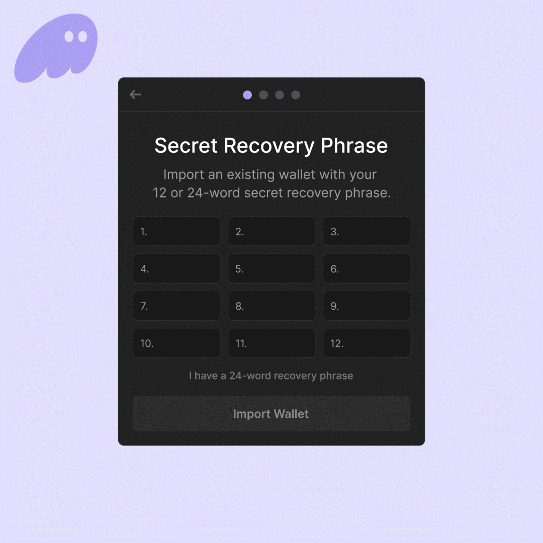 Secret Recovery Phrase made EZ after effect branding graphic design motion graphics ui