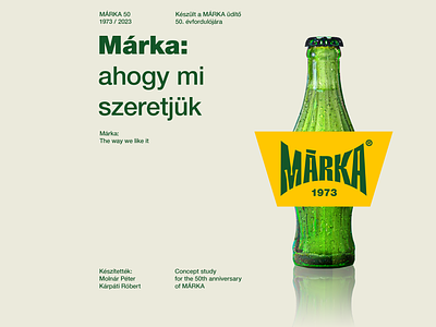MÁRKA 50 brand identity brand renewal branding freshness logo update redesign retro soda soda bottle soda branding soft drink typography