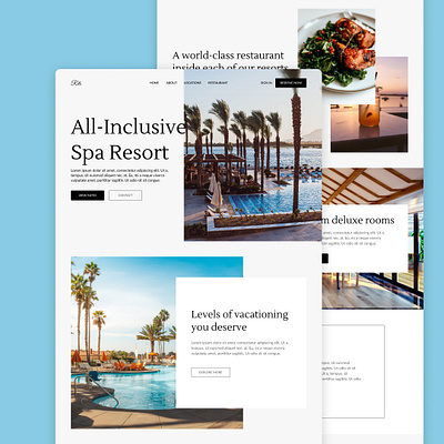 Resort Concept design ui webdesign