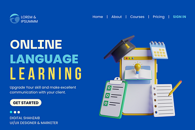 Online Language Learning Web Design app design application design branding design graphic design illustration online language learning online learning app desig ui ui app design ui ux design website design website design online