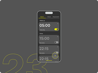 DailyUI #23 - Alarm Clock 90 days of ui alarm app alarm clock