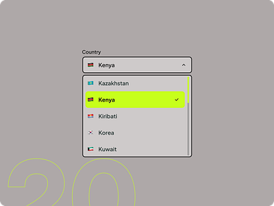 DailyUI #20 - Country Picker 90 days of ui country picker dropdown