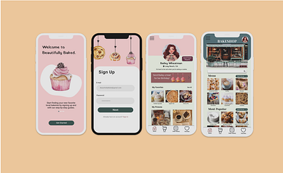 Beautifully Baked: bakery menu app design graphic design responsive design ui user reasearch ux web design