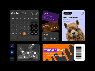 Ticket booking 🎃 booking calendar concept design halloween product design ticket ui ux web design