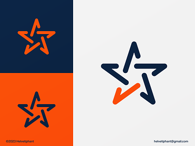 Verify Star - Penta abstract logo brand design brand designer branding check marks logo creative logo five point star logo geometric logo icon logo logo design logo design concept logo designer logotype minimalist logo modern logo star logo timeless logo verification logo