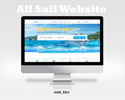 All Sail Yacht Responsive website design app branding design graphic design illustration typography ui ux vector