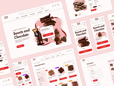 Online Sweet Shop • Behance Case Study chocolate design ecommerce ecommerce store interface mobile store sweet shop sweets taste ui user experience ux web design