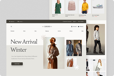 Ecommerce Website app design ecommerce fashion figma landing page ui uiux ux designer website design