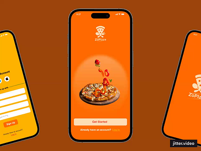 Pizza Ordering app design figma graphic design ux