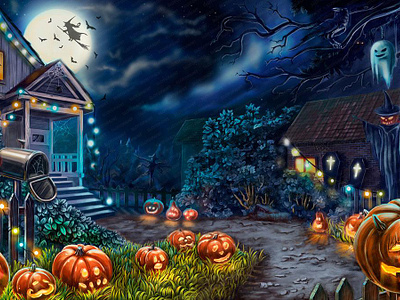 Halloween themed background for the slot game "Trick or Sweet" background background art background design background illustration background image background picture gambling gambling art gambling design game art game design graphic design halloween background halloween illustration illustration design slot illustration