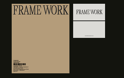 FRAME*WORK Stationary branding business card letter logo design stationary technical