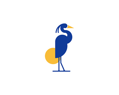 Blue Heron animals bird blue branding creative design fun geometic logo geometric graphic design heron logo logo design logo mark logos minimal nature simplicity vector vector art