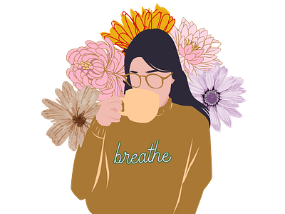 Breathe 3d aesthetic animation branding design graphic design illustration logo motion graphics sticker