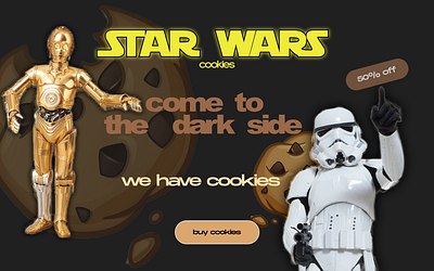 starwars, cookies, landing, page branding design graphic design illustration landing logo motion graphics page ui vector