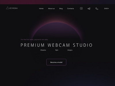 Web-cams tudio black cam design model pemium studio violet web web design website