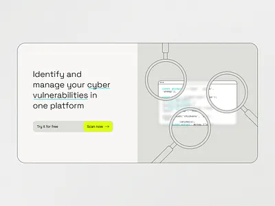 Landing page hero branding cyber design graphic design landing security ui visual