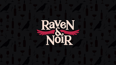 Raven & Noir | Book shop and wine bar branding design graphic design illustration layout logo typography vector