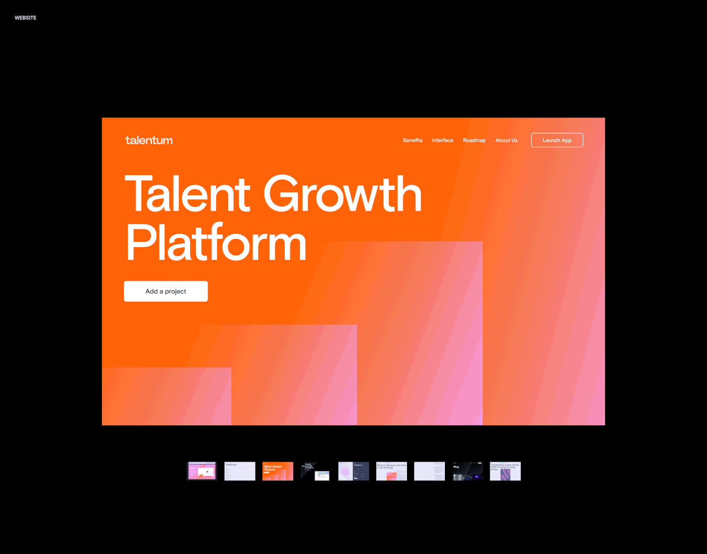 Talentum: Webdesign activity community design digital gradient graphic design site talent management ui ux uxui web web3 webdesign website