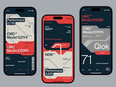 Qiok Microchips Producer - Mobile App Concept advertising branding concept creative design digital e commerce gray inspiration ios microchip mobile modern design red stylish tecnology ui ux