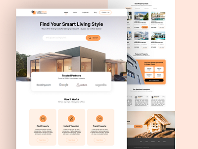 Lucky- Real Estate Landing Page architecture branding find find property graphic design interior landing page landingpagedesign propert website property real estate residence search ui uiux web design website