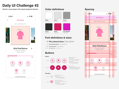 H4A Daily UI Challenge 02 • Music Player dailyui design designchallenge figma ui
