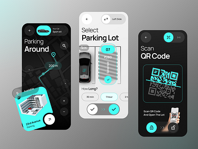 Parkease: Where parking meets sustainability! appdesign graphic design interface mobile app mobility parking app ui uiux