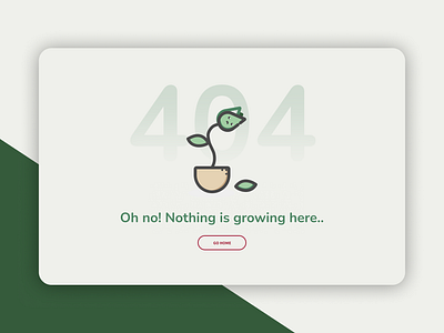 404 Page Design #DailyUI dailyui dailyuichallenge design plants ui uidesign ux uxdesign