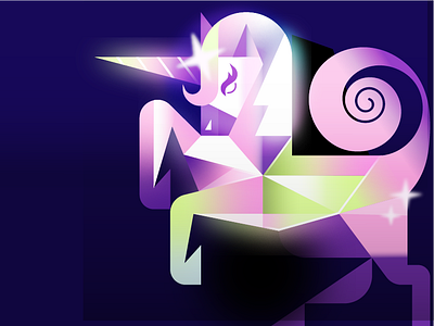 90s gradient unicorn design graphic design illustration